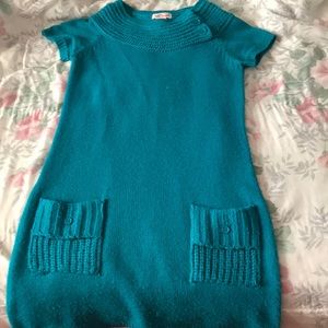 Knitted blue dress
